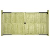 Garden gate 2-leaf impregnated pine 300×150 cm 45341 - Gate