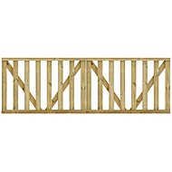 Garden 2-leaf slatted gate impregnated pine 150x100 cm 49199 - Gate