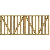 Garden 2-leaf slatted gate impregnated pine 150x120 cm 49200 - Gate