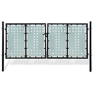 Black double-leaf fence gate 300×175 cm 141692 - Gate