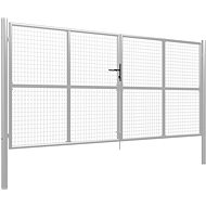 Garden gate galvanized steel 415×200 cm silver 144301 - Gate