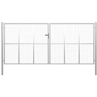 Garden Gate Galvanised Steel 415×225cm Silver 144302 - Gate