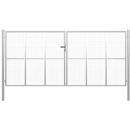 Garden Gate Galvanised Steel 415×250cm Silver 144303 - Gate