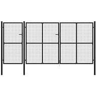 Garden gate steel 400×150 cm anthracite 144331 - Gate