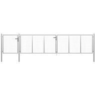 Garden gate steel 500×75 cm silver 144352 - Gate