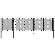 Garden gate steel 400×75 cm black 144387 - Gate