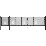 Garden gate steel 500×75 cm black 144393 - Gate