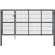 Garden gate with posts steel 350×120 cm anthracite 144400 - Gate