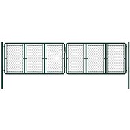Garden gate steel 400×100 cm green 144415 - Gate