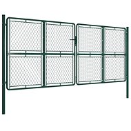 Garden gate steel 400×150 cm green 144417 - Gate