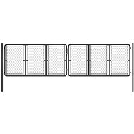 Garden gate steel 400×100 cm anthracite 144433 - Gate