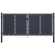 Garden gate steel 300×125 cm anthracite 144525 - Gate