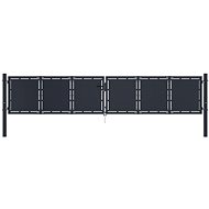 Garden gate steel 400×75 cm anthracite 144529 - Gate