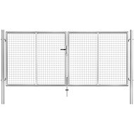 Garden gate galvanized steel 306×175 cm silver 144763 - Gate