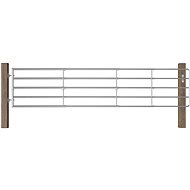 Pasture gate steel 5 bars (150-400)×90 cm silver 145987 - Gate