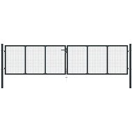 Mesh garden gate galvanized steel 400×125 cm grey 145776 - Gate