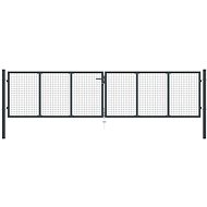 Mesh Garden Gate Galvanised Steel 400×150cm Grey 145777 - Gate