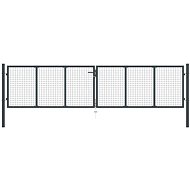 Mesh Garden Gate Galvanized Steel 400×175cm Grey 145778 - Gate