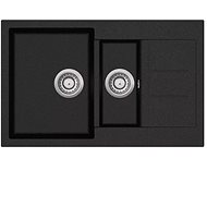 Kitchen Double Granite Sink, Black - Granite Sink