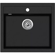 Granite Kitchen Sink Single Basin, Black - Granite Sink
