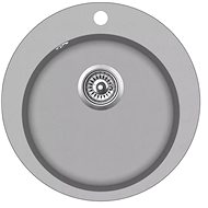 Single Granite Kitchen Sink, Round Grey - Granite Sink