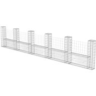 Gabion U-shaped basket galvanized steel 570×20×100 cm 142547 - Wire Mesh