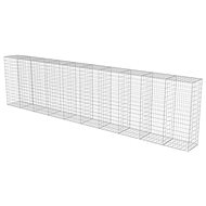 Gabion wall with galvanized steel lids 600×50×150 cm 143582 - Wire Mesh