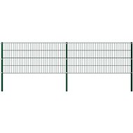 Fence piece with posts iron 3,4×0,8 m green 278605 - Fence Components