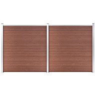 Garden fence WPC 353×186 cm brown 3053207 - Wire Mesh
