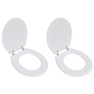 Toilet seats with lid 2 pcs MDF white 275907 - Toilet Seat