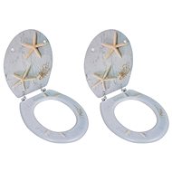 Toilet seats with lids 2 pcs MDF starfish 275911 - Toilet Seat