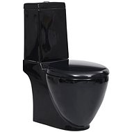 Ceramic toilet combi round bottom waste black 141136 - Toilet Combi