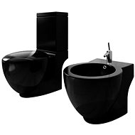 Black ceramic toilet and bidet 270060 - Toilet Combi