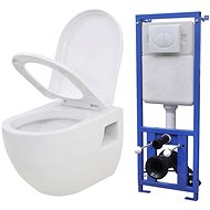 Hanging toilet with concealed cistern white ceramic 275791 - Toilet Combi