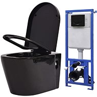 Hanging toilet with concealed cistern ceramic black 3054477 - Toilet Combi