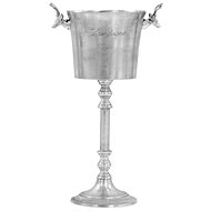 Champagne Cooler Solid Aluminium 39×29×71cm Silver 246517 - Beverage Cooler