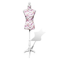 Ladies Mannequin Dressmaker Dummy, Cotton, White with Rosettes - Dressmakers Dummy