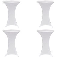 Cocktail table cover O 60 cm white stretch 4 pcs 279068 - Table Cover