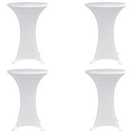 Cocktail table cover O 70 cm white stretch 4 pcs 279069 - Table Cover