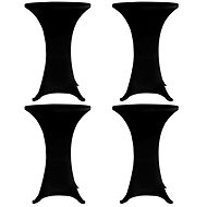 Cocktail table covers O 60 cm black stretch 4 pcs 279071 - Table Cover