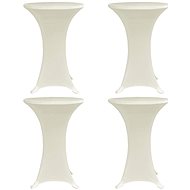 Cocktail table cover O 60 cm cream stretch 4 pcs 279074 - Table Cover