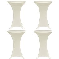 Cocktail table cover O 80 cm cream stretch 4 pcs 279076 - Table Cover