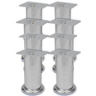 Round sofa legs 8 pcs chrome 120 mm 279098 - Furniture Legs