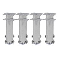 Sofa legs 8 pcs round chrome 180 mm 3051483 - Furniture Legs