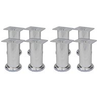 Sofa legs 8 pcs round chrome 120 mm 3051484 - Furniture Legs