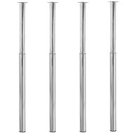 Telescopic table legs 4 pcs chrome 710 mm-1 100 mm 3051486 - Table Legs