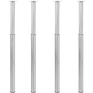 Telescopic table legs 4 pcs brushed nickel 710-1 100 mm 3051487 - Table Legs
