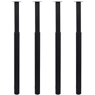 Telescopic table legs 4 pcs black 710 mm-1 100 mm 3051488 - Table Legs