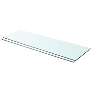 Shelf plates 2 pcs glass clear 90×30 cm 3051581 - Shelf Board