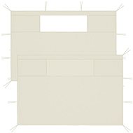 Side walls for party tent with windows 2 pcs cream 3070417 - Tent Wall